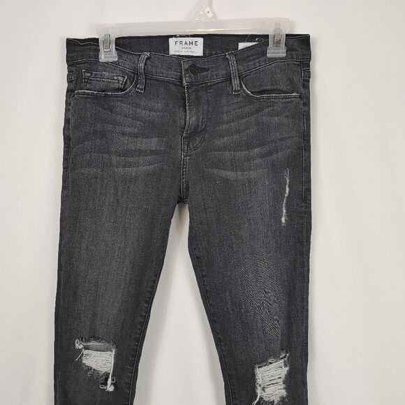 Frame - Le Skinny De Jeanne in Mercer Distressed Women's Size 29. Distressed raw - Picture 5 of 8